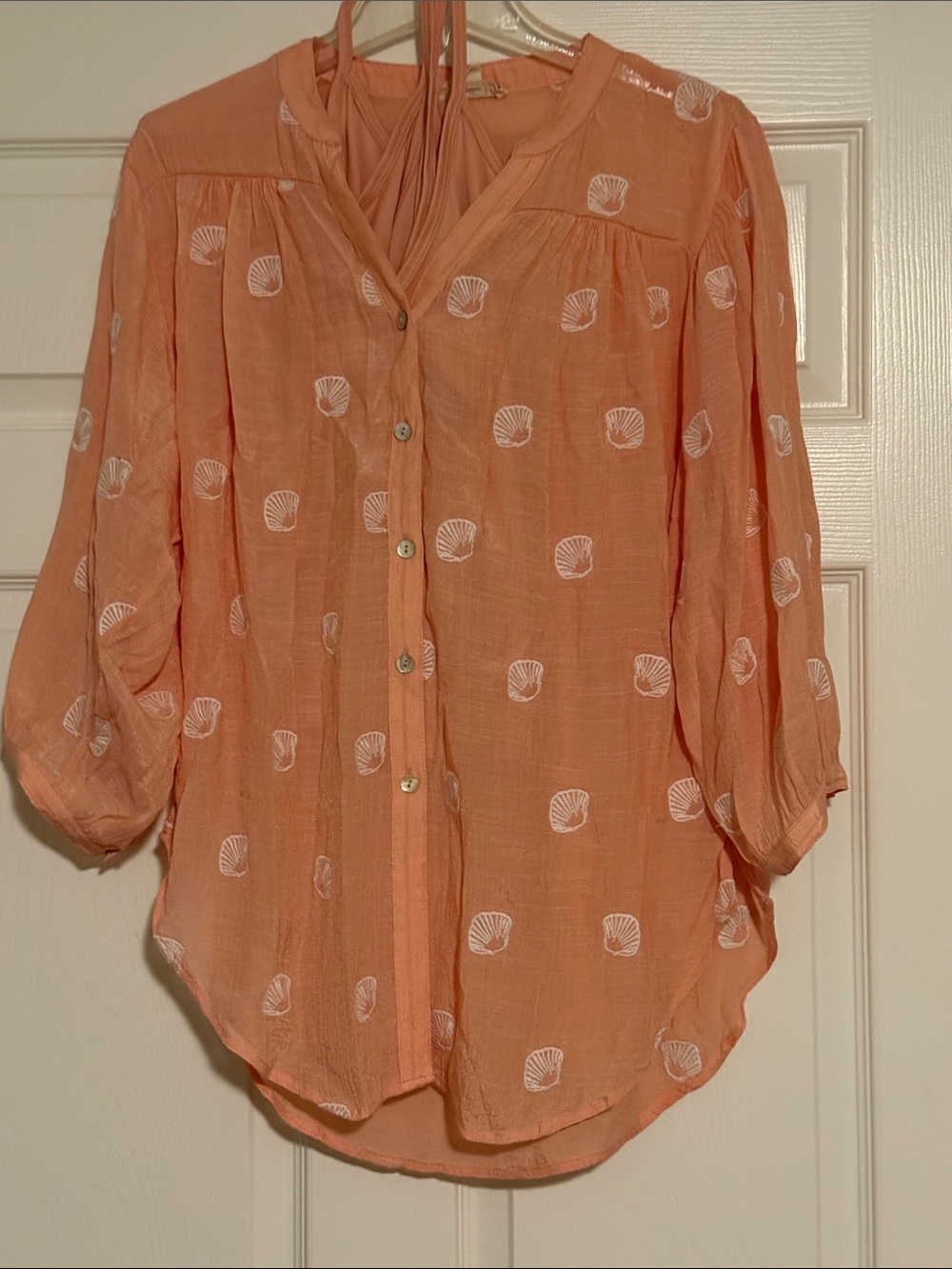 Pretty in Peach blouse with camisole included